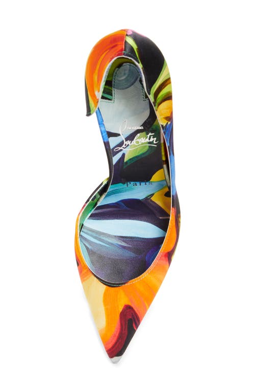 Christian Louboutin Iriza Flower Pointed Toe Half D'orsay Pump