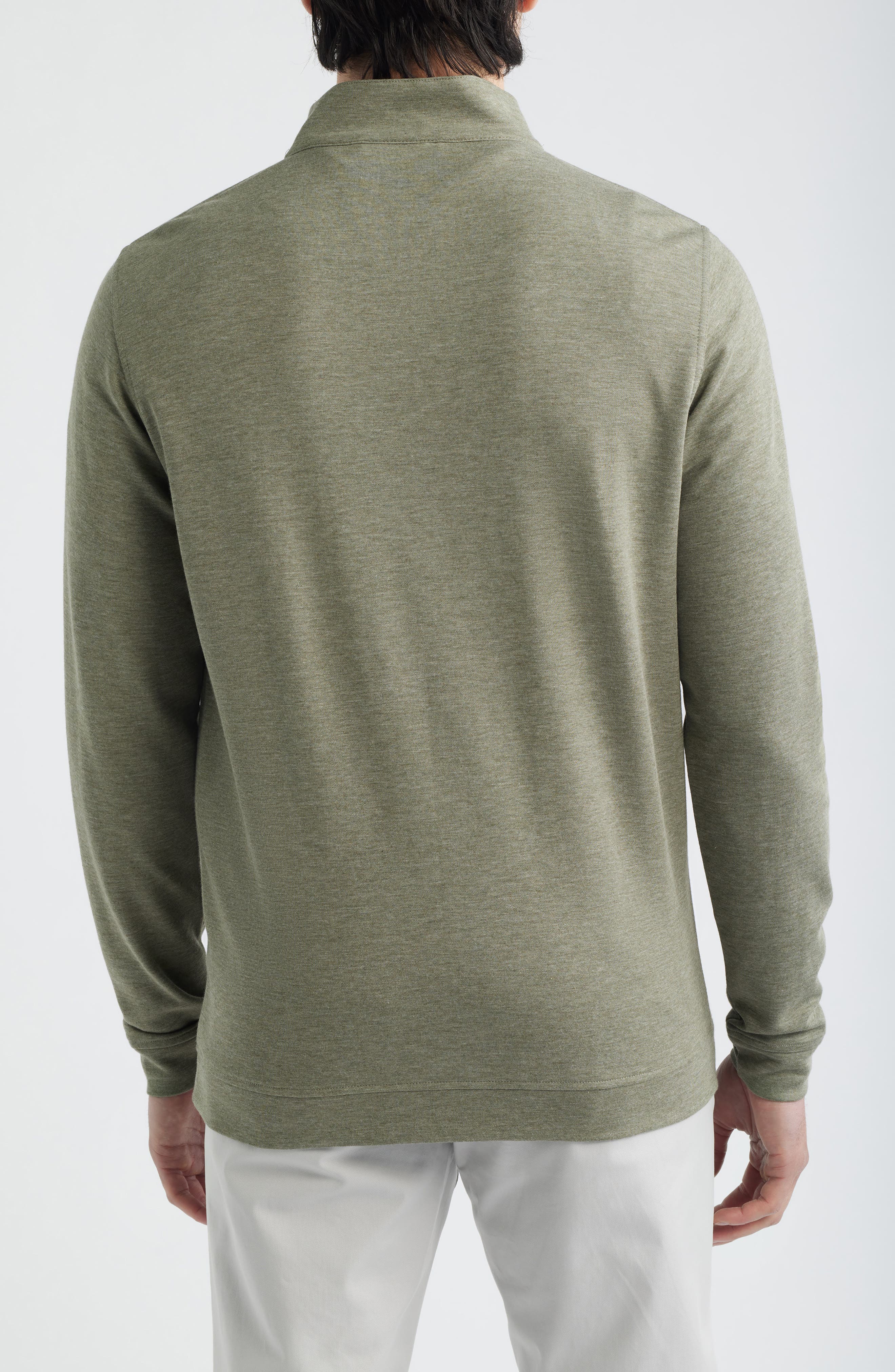 Мужские свитеры Peter Millar Comfort Interlock Organic Cotton Blend Quarter Zip Pullover — фото 2