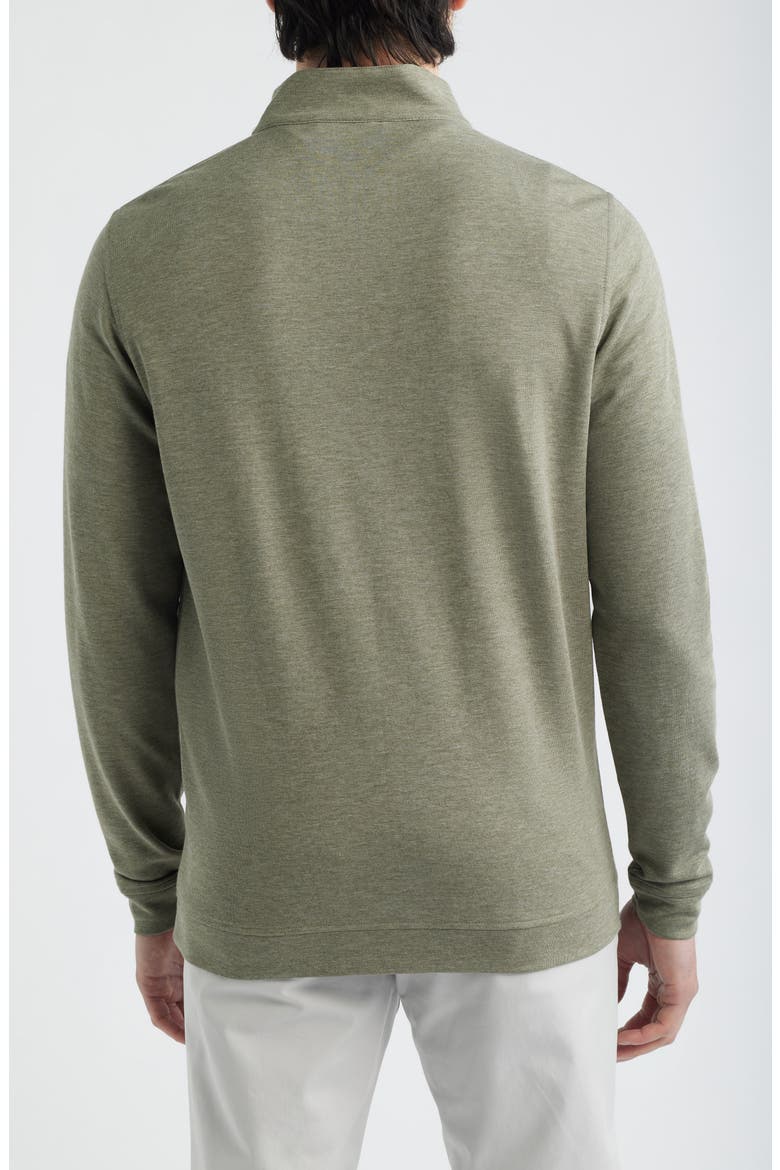 Comfort Interlock Organic Cotton Blend Quarter Zip Pullover, Alternate, color, FATIGUE