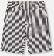 Deux par Deux Little Boy's Slant Pocket Bermuda Shorts Navy Blue Striped