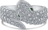 CZ by Kenneth Jay Lane Pavé Cubic Zirconia Snake Wrap Ring