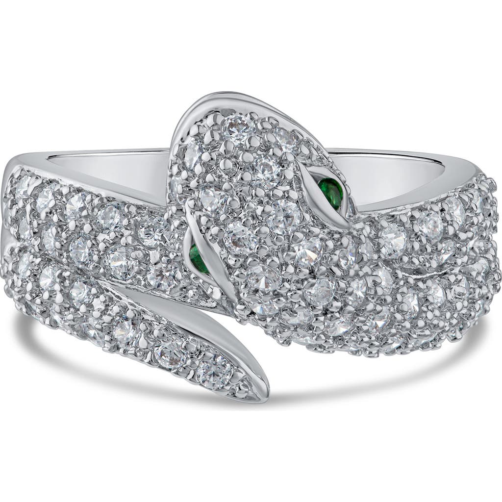 Kenneth Jay Lane Pavé Cubic Zirconia Snake Wrap Ring