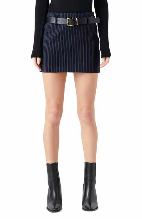 Pinstripe Miniskirt