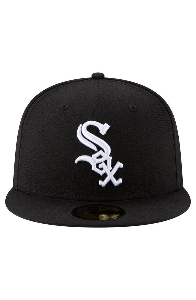 New Era Men's New Era Black Chicago White Sox 125th Anniversary 59FIFTY Fitted Hat, Alternate, color, Black