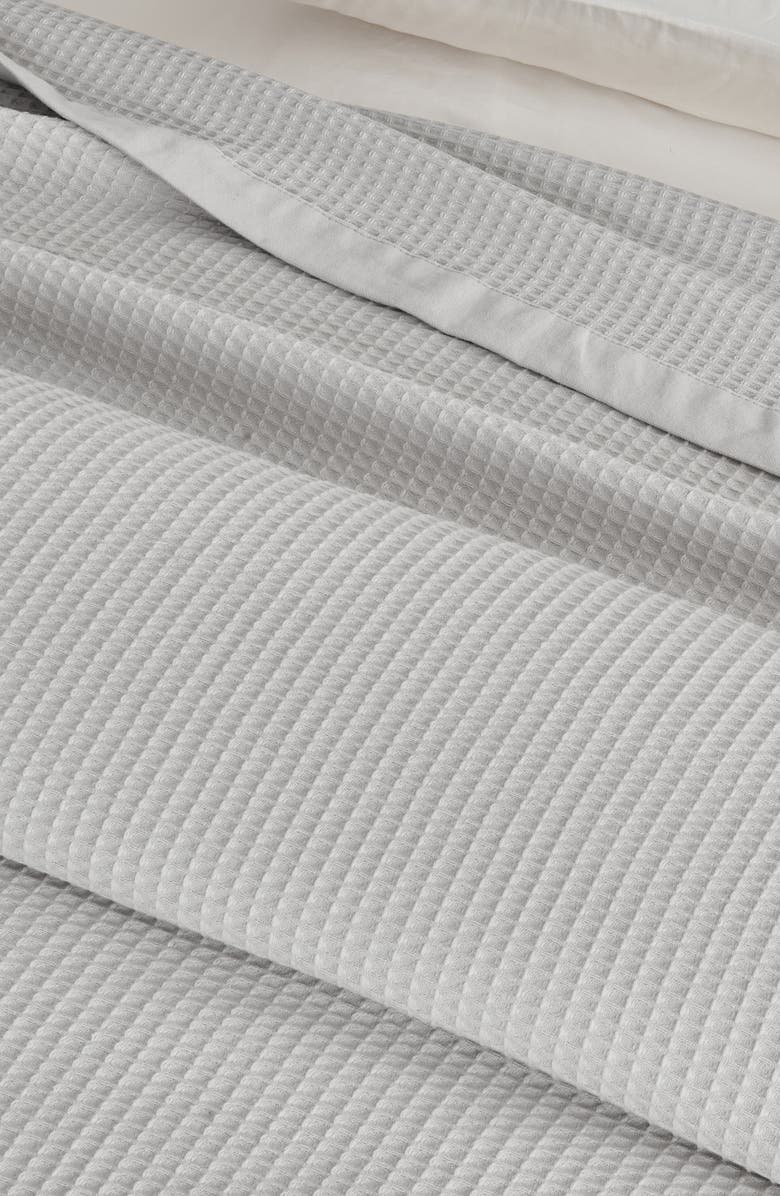 Woven & Weft Super Soft Cotton All-Season Waffle Weave Throw Blanket, Alternate, color, Light Grey