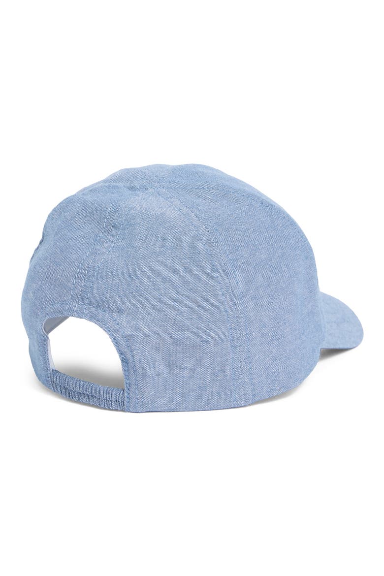 Smiley Patch Chambray Baseball Cap, Alternate, color, CHAMBRAY