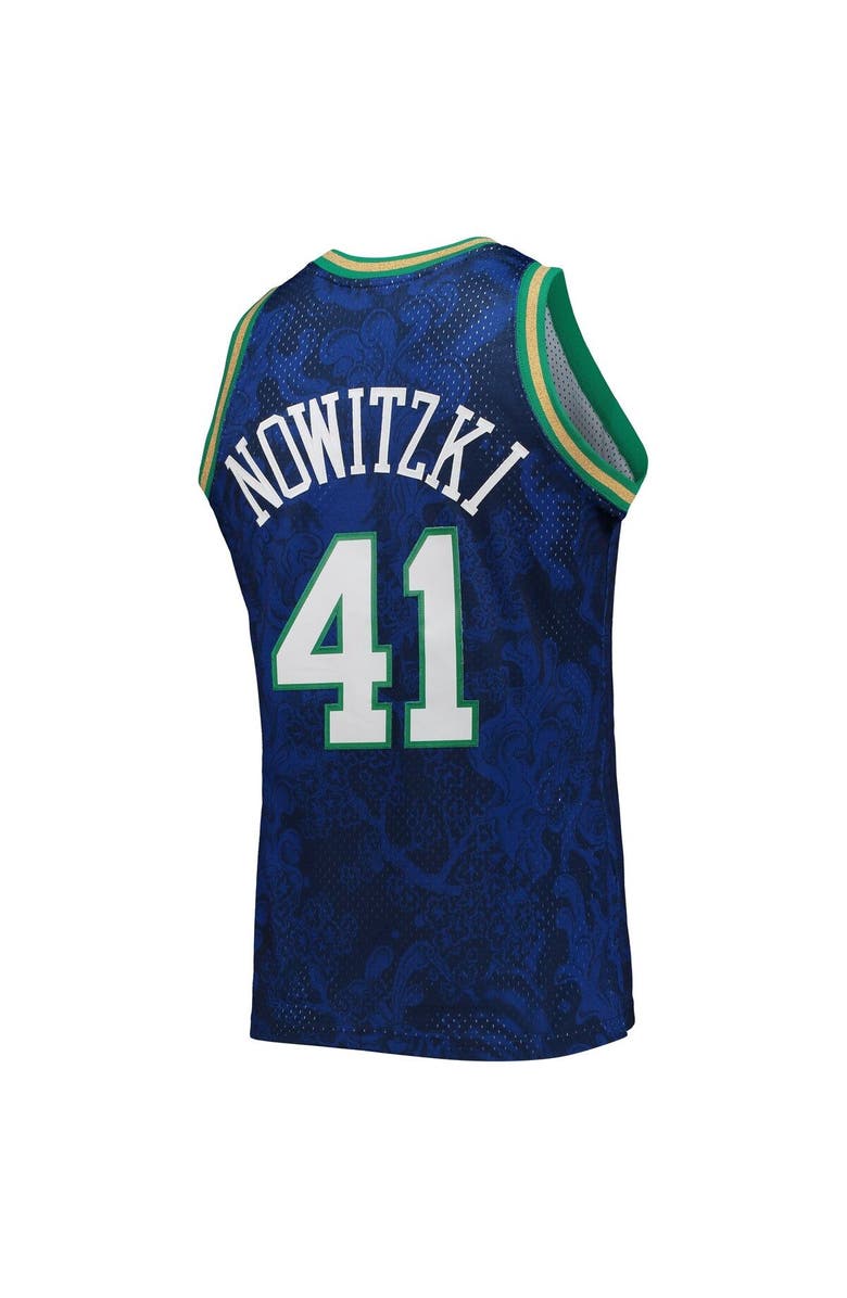 Mitchell & Ness Men's Mitchell & Ness Dirk Nowitzki Blue Dirk Nowitzki Hardwood Classics 1998/99 Lunar New Year Swingman Jersey, Alternate, color, 
