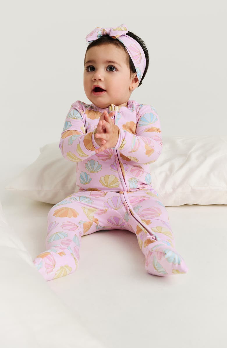 Posh Peanut Printed Convertible Footie, Alternate, color, Pink