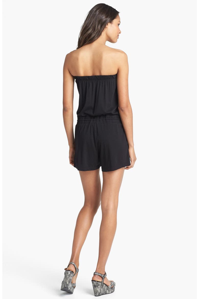 Strapless Romper, Alternate, color, BLACK