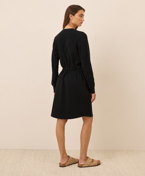 Pact Organic Cotton Cloudknit Sweatshirt Dress In Black