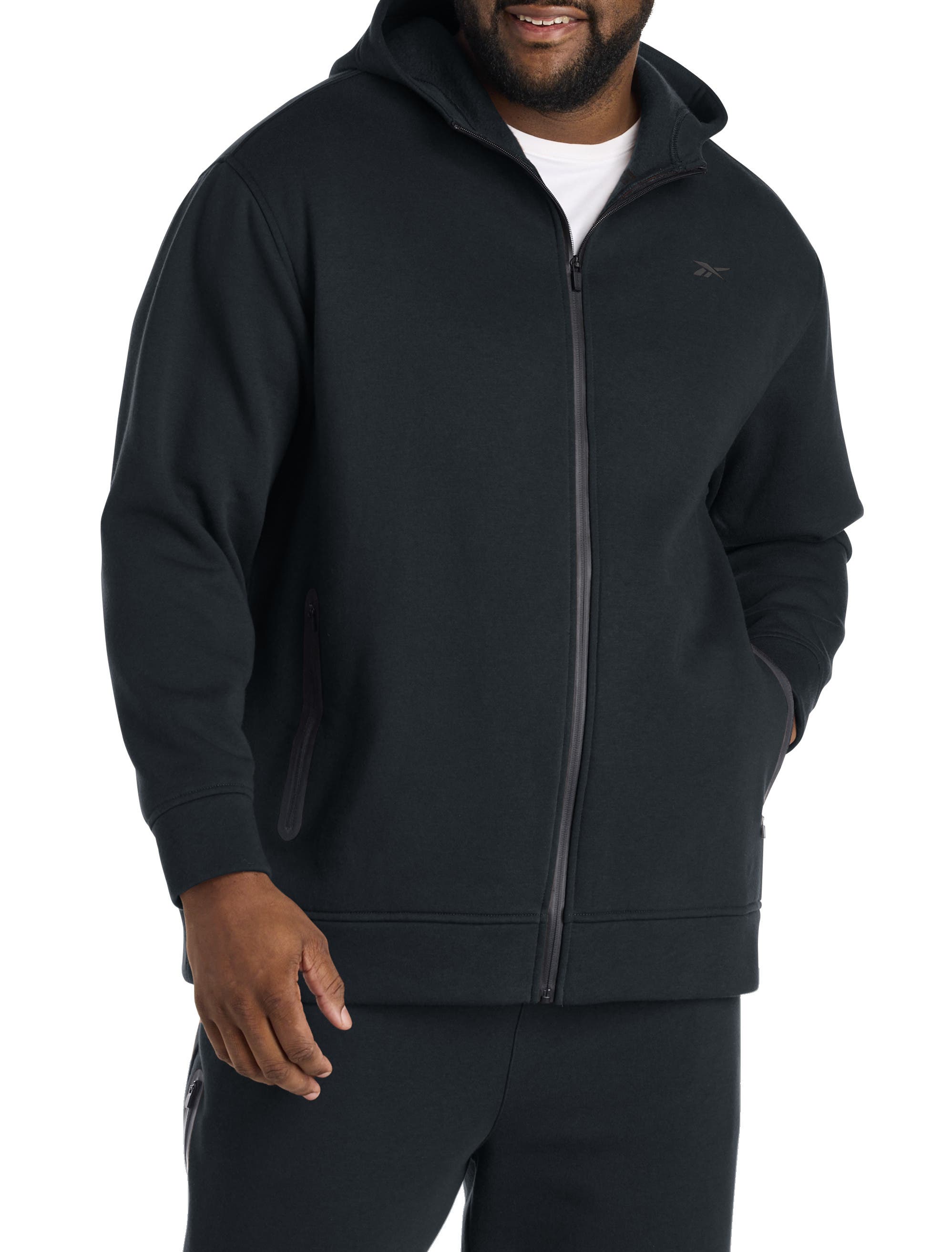 Reebok Big & Tall Performance Tech Fleece Front-Zip Hoodie (Men
