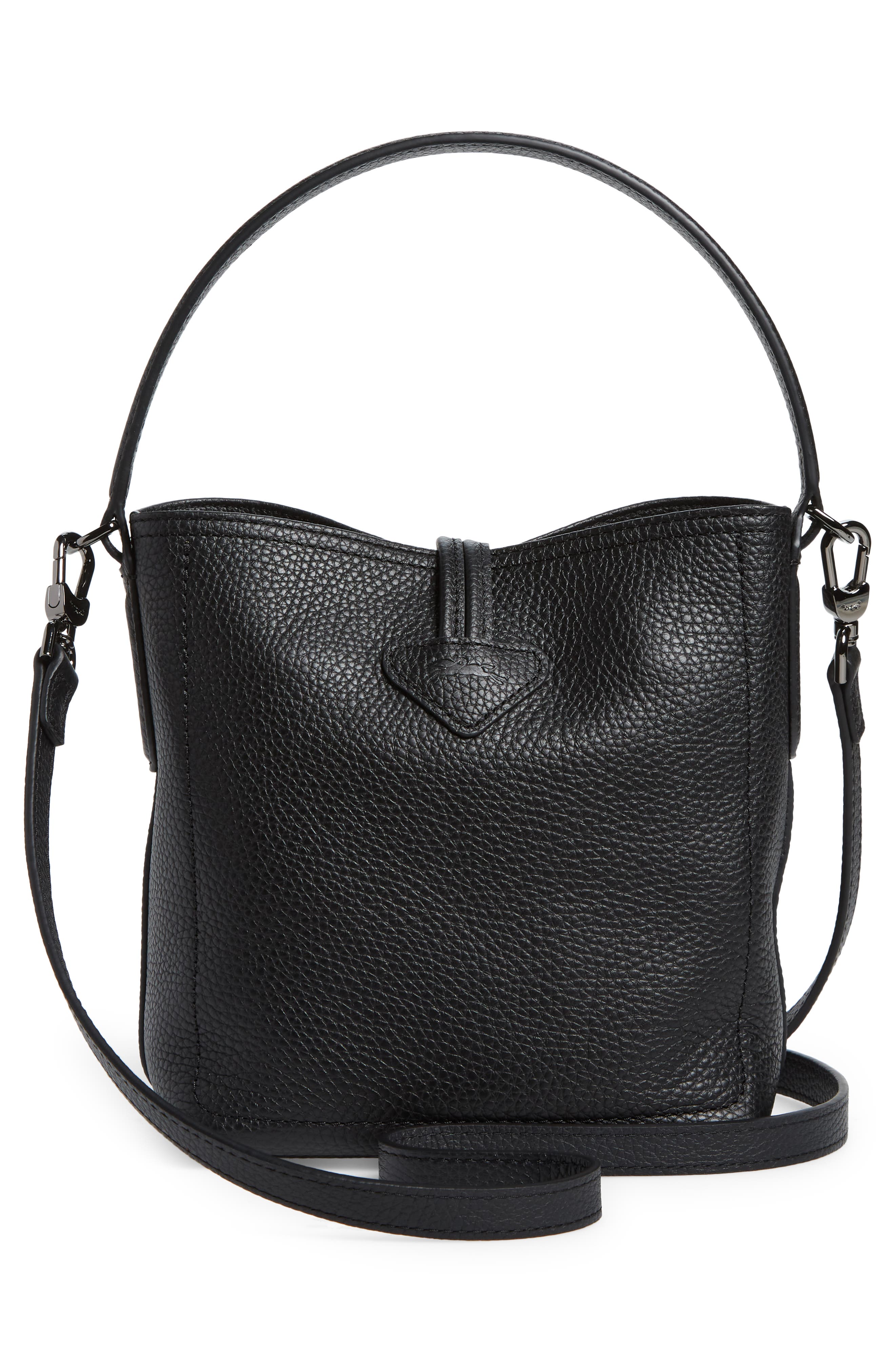 Longchamp Roseau Essential Leather Bucket Bag, Alternate, color, 