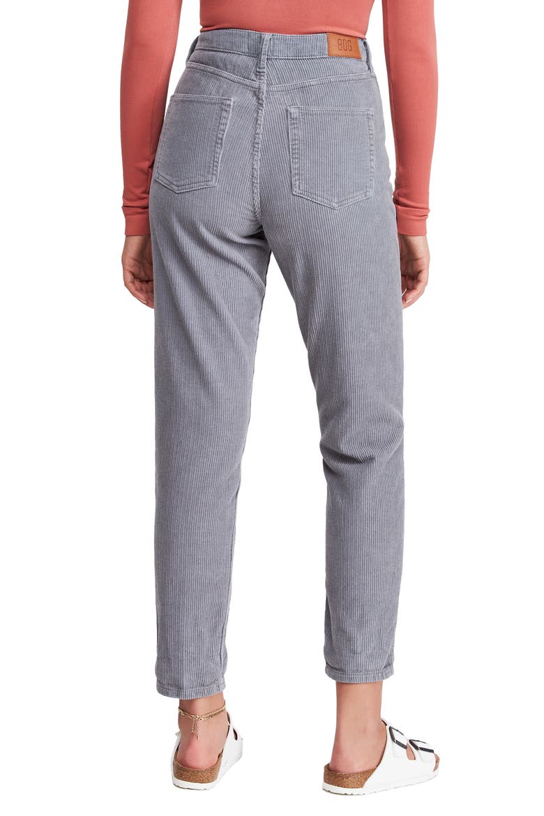 Mom Corduroy Pants, Alternate, color, COOL GREY