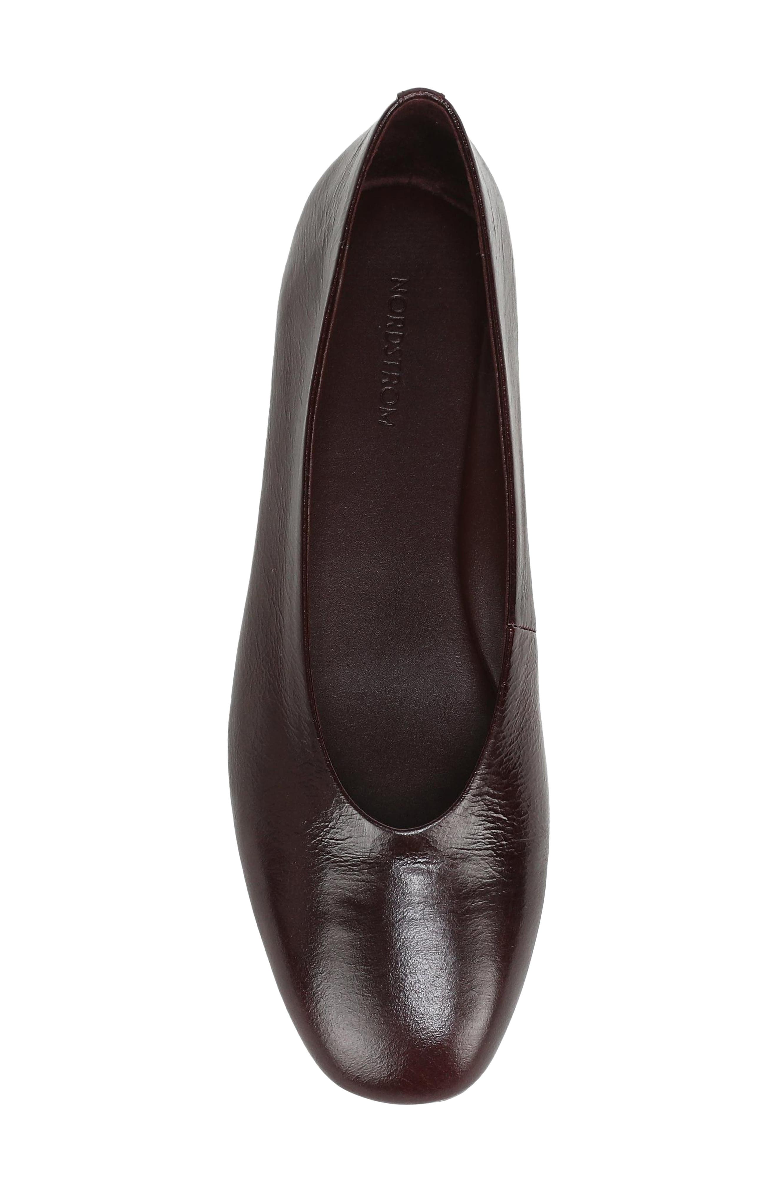 Maddox Ballet Flat, Alternate, color, RED CORDOVAN CRINKLE
