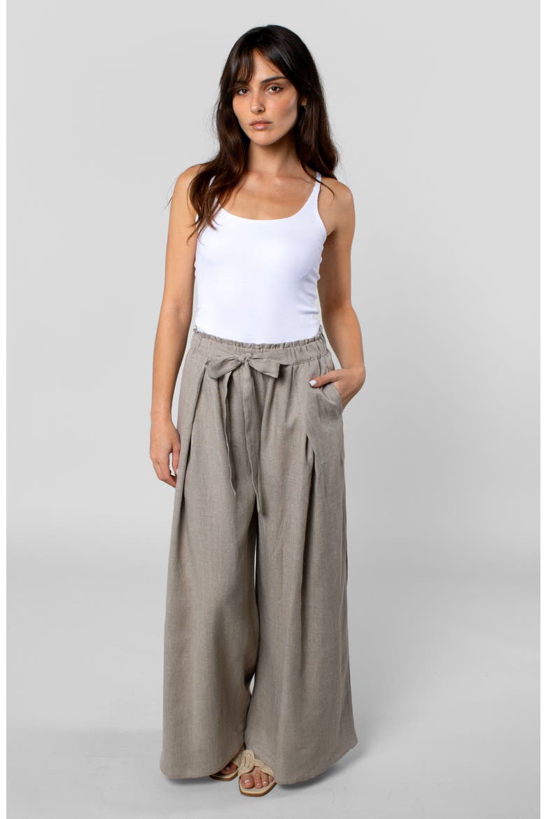 Linen Cabana Pant, Alternate, color, Cappuccino