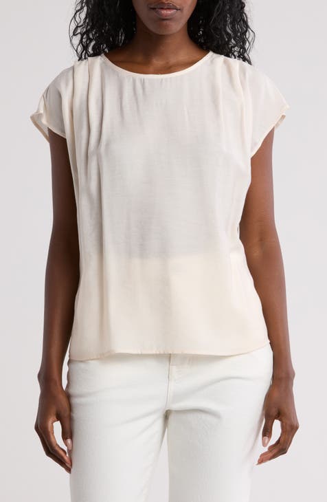 Pleat Shoulder Top