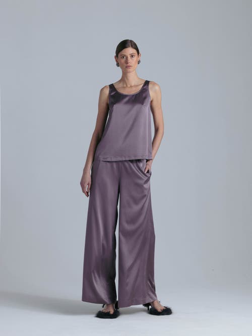 Alas Silk Tank Top In Purple