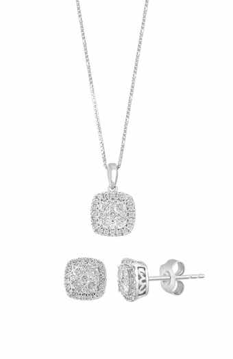 EFFY Diamond Stud Earrings & Pendant Necklace Set