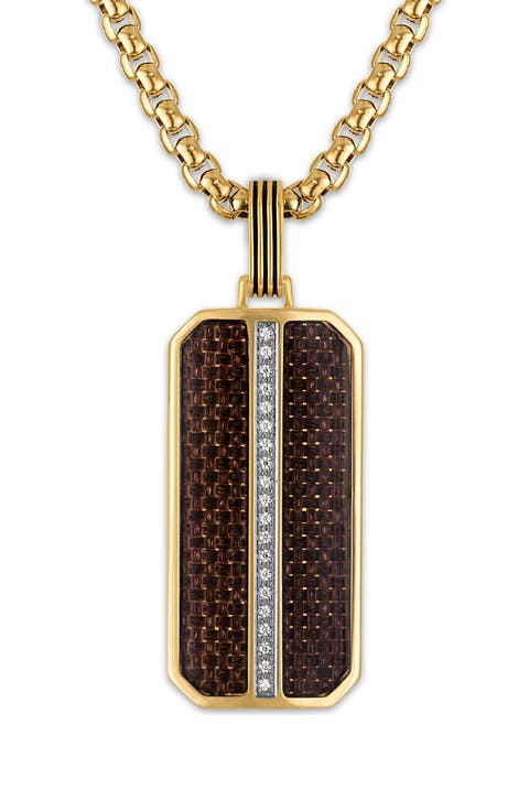 Diamond Dog Tag Pendant Necklace