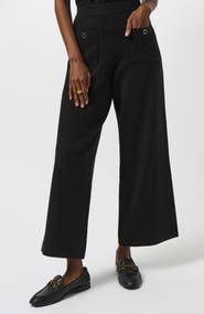 Joseph Ribkoff Check Knit Straight Leg Ankle Pants