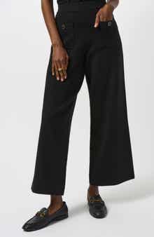 Check Knit Straight Leg Ankle Pants