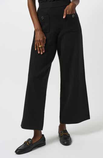 Check Knit Straight Leg Ankle Pants
