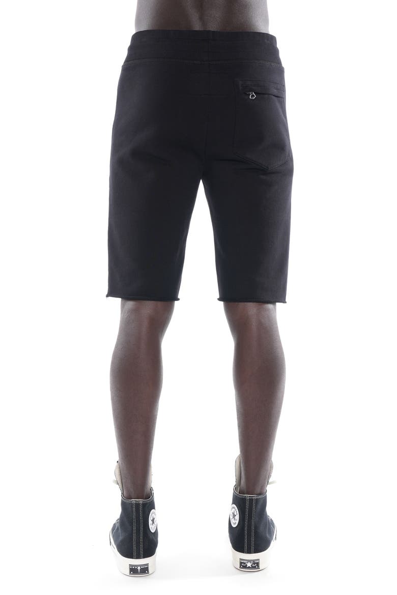 Graphic Cotton Sweat Shorts, Alternate, color, BLACK