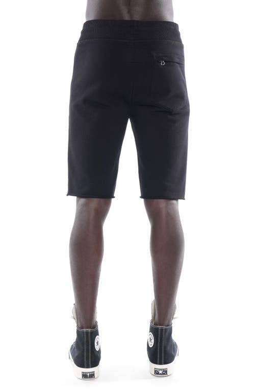Cult Of Individuality Graphic Cotton Sweat Shorts In Black