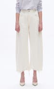 Bayeas Frayed Super High Waist Barrel Jeans