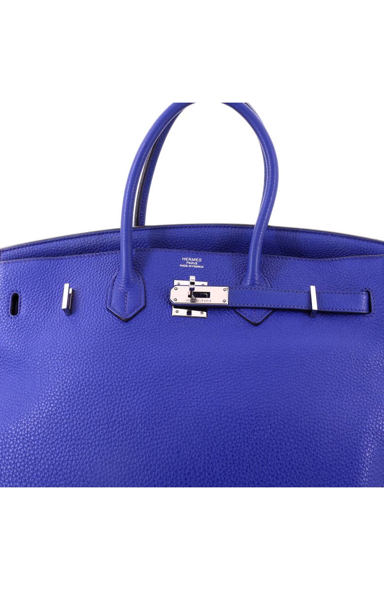 Pre-Owned Hermes Birkin Handbag Blue Togo with Palladium Hardware 35, Alternate, color, Bleu Electrique
