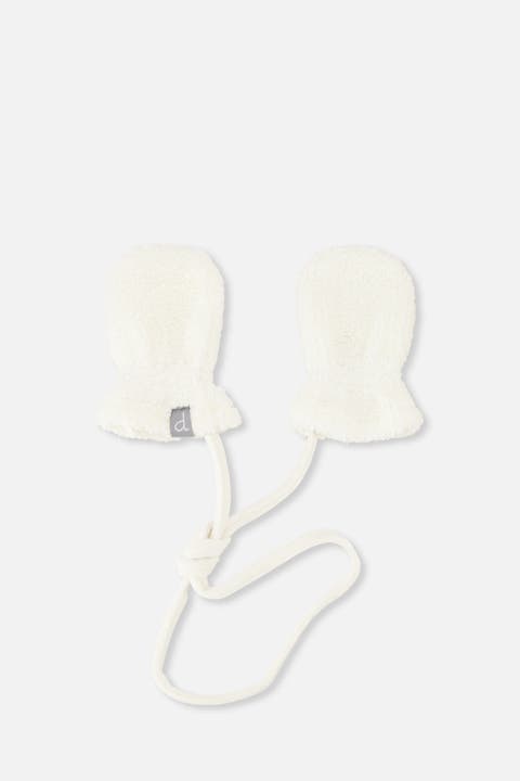 Plush Fleece Soft Lined Attached String Mittens