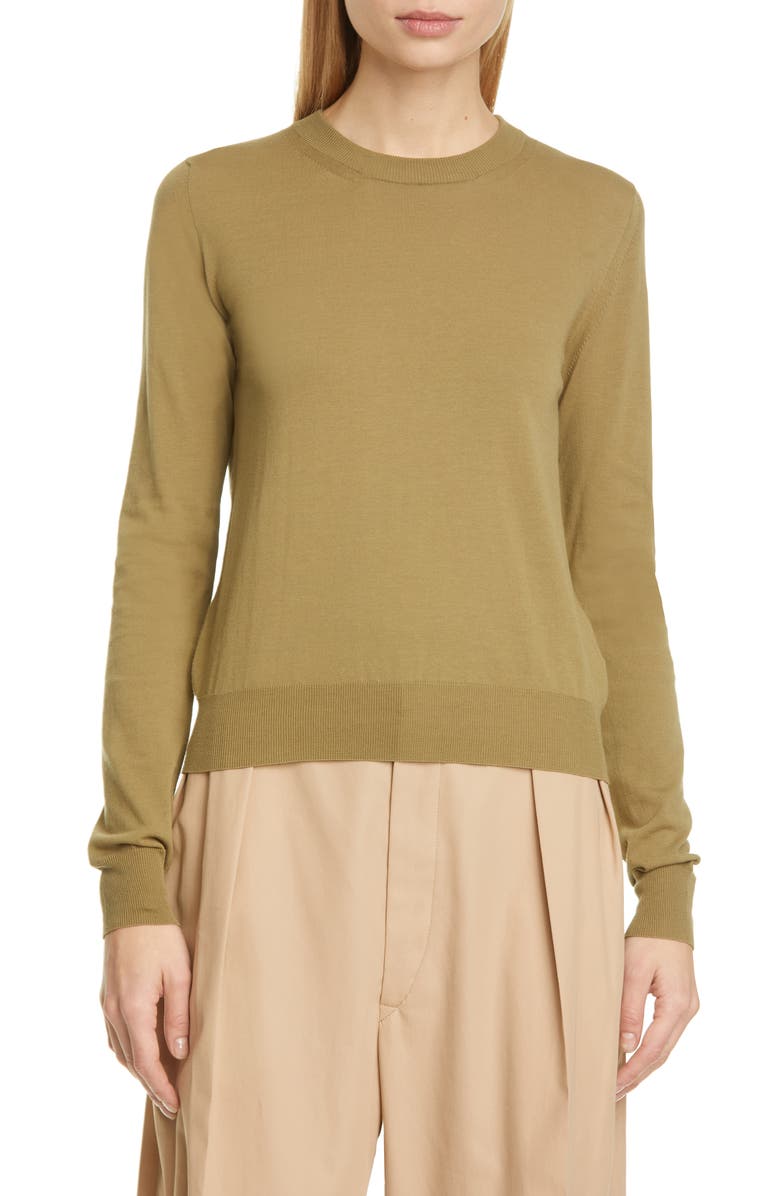 Maison Margiela Stitch Elbow Patch Cotton Sweater, Main, color,