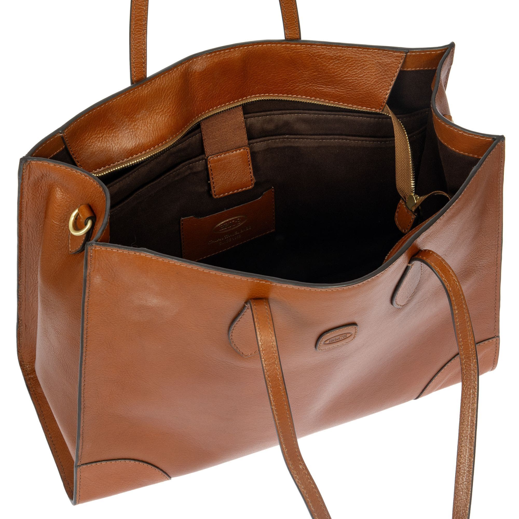 Bric's Life Pelle Volterra Opera Bag M, Alternate, color, Tobacco