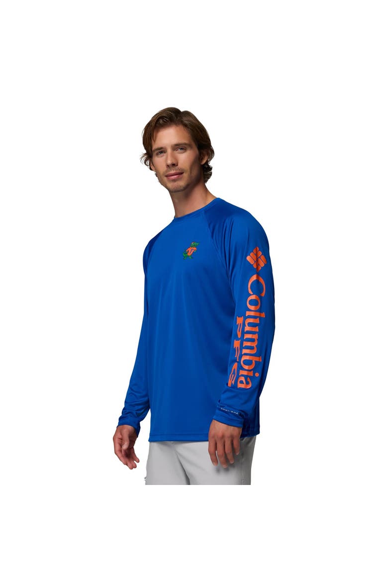 Men's Columbia Royal Florida Gators Terminal Tackle Omni-Shade Raglan Long Sleeve T-Shirt, Alternate, color, Royal
