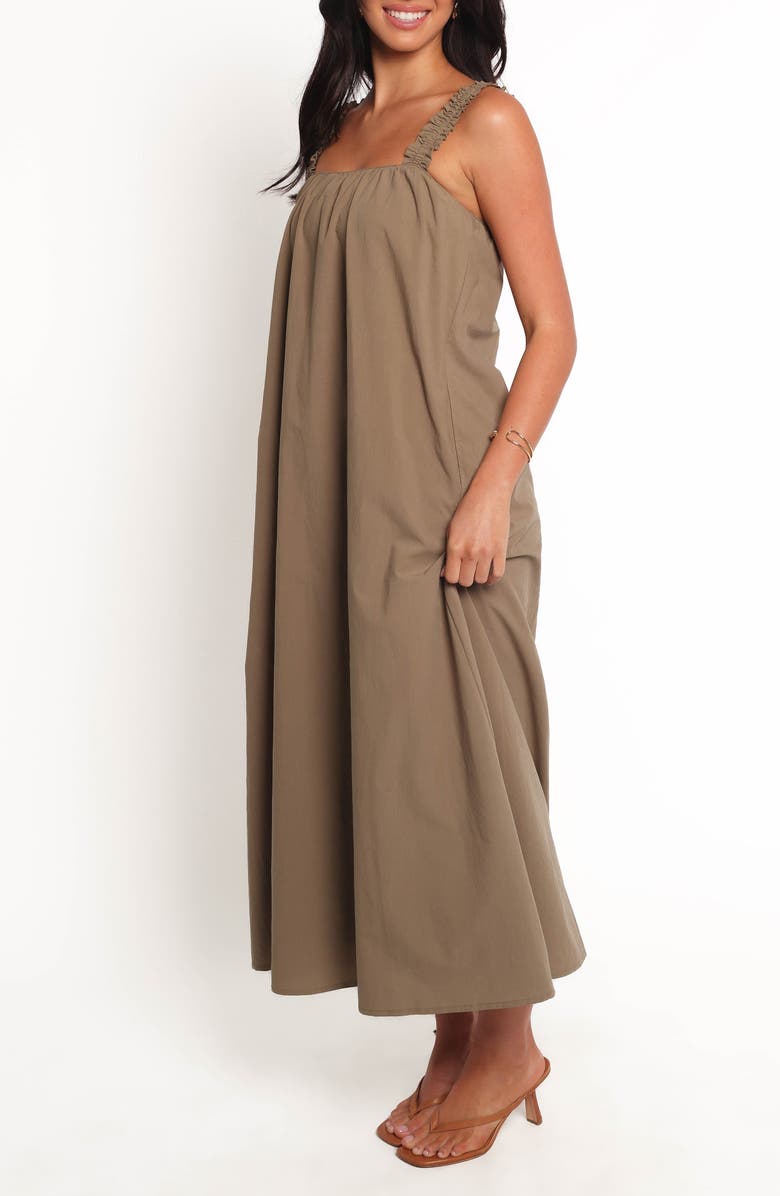 Petal & Pup Alessandra Cotton Maxi Dress, Alternate, color, Olive