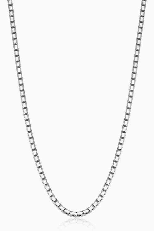Oradina The Edge Box Link Chain In Silver