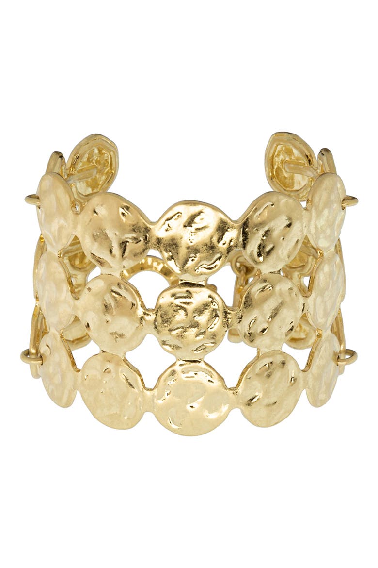 Ophelia Disc Statement Cuff, Main, color, GOLD