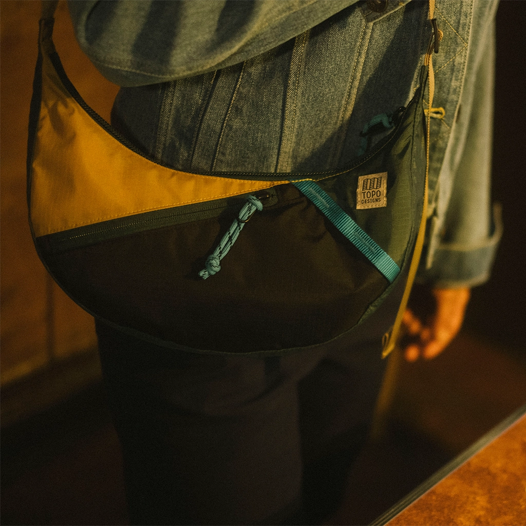 Topo Designs Moonlight Crossbody Bag, Alternate, color, Mustard/Forest