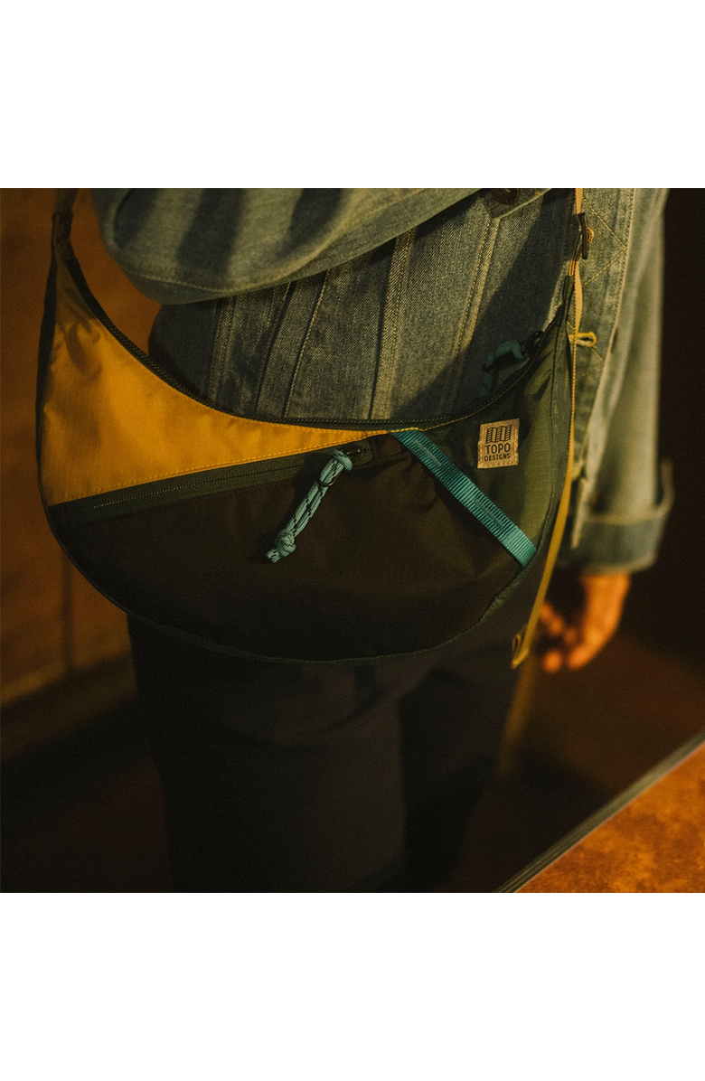 Topo Designs Moonlight Crossbody Bag, Alternate, color, Mustard/Forest