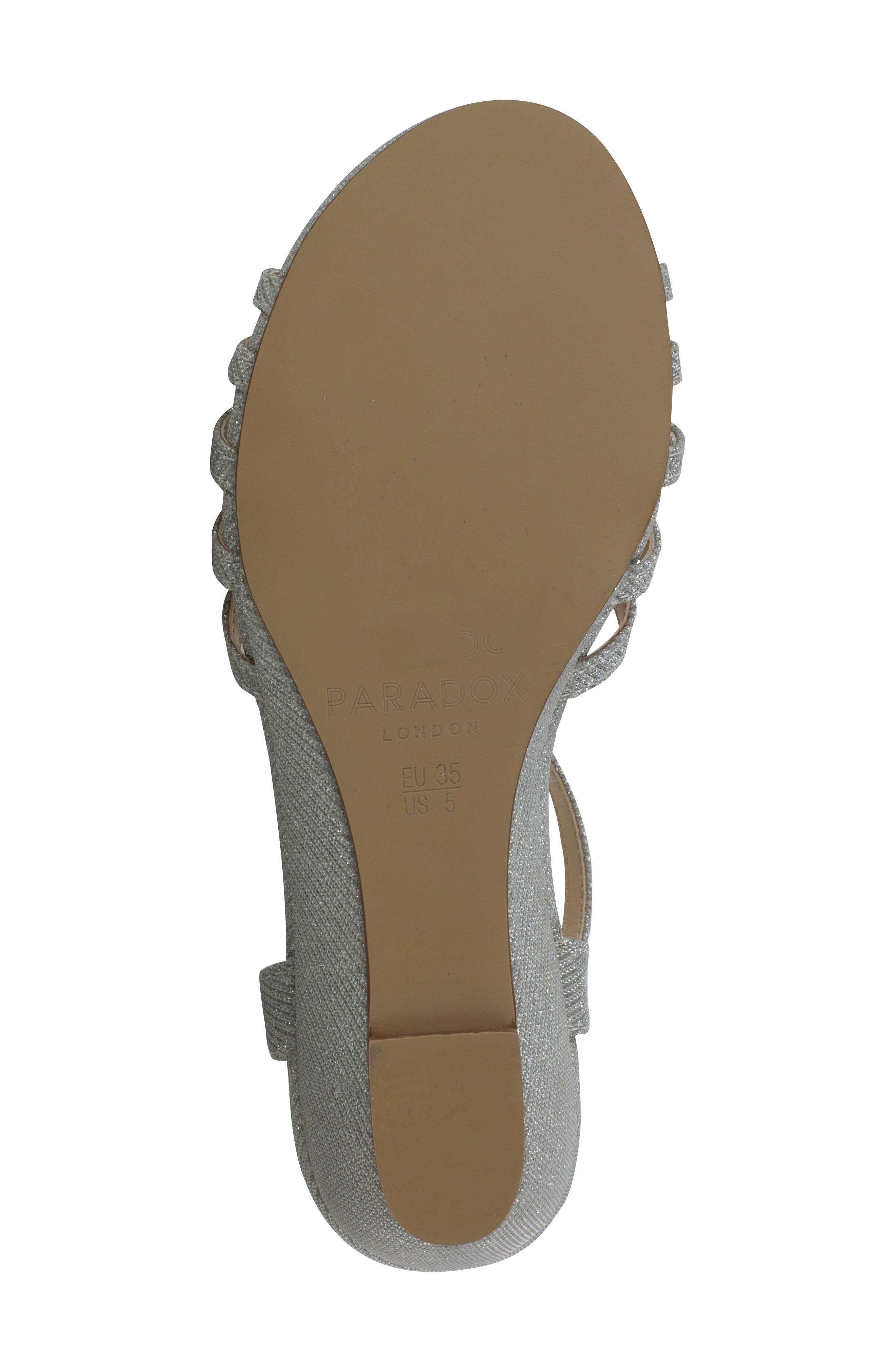 Winslow Glitter Wedge Sandal, Alternate, color, SILVER