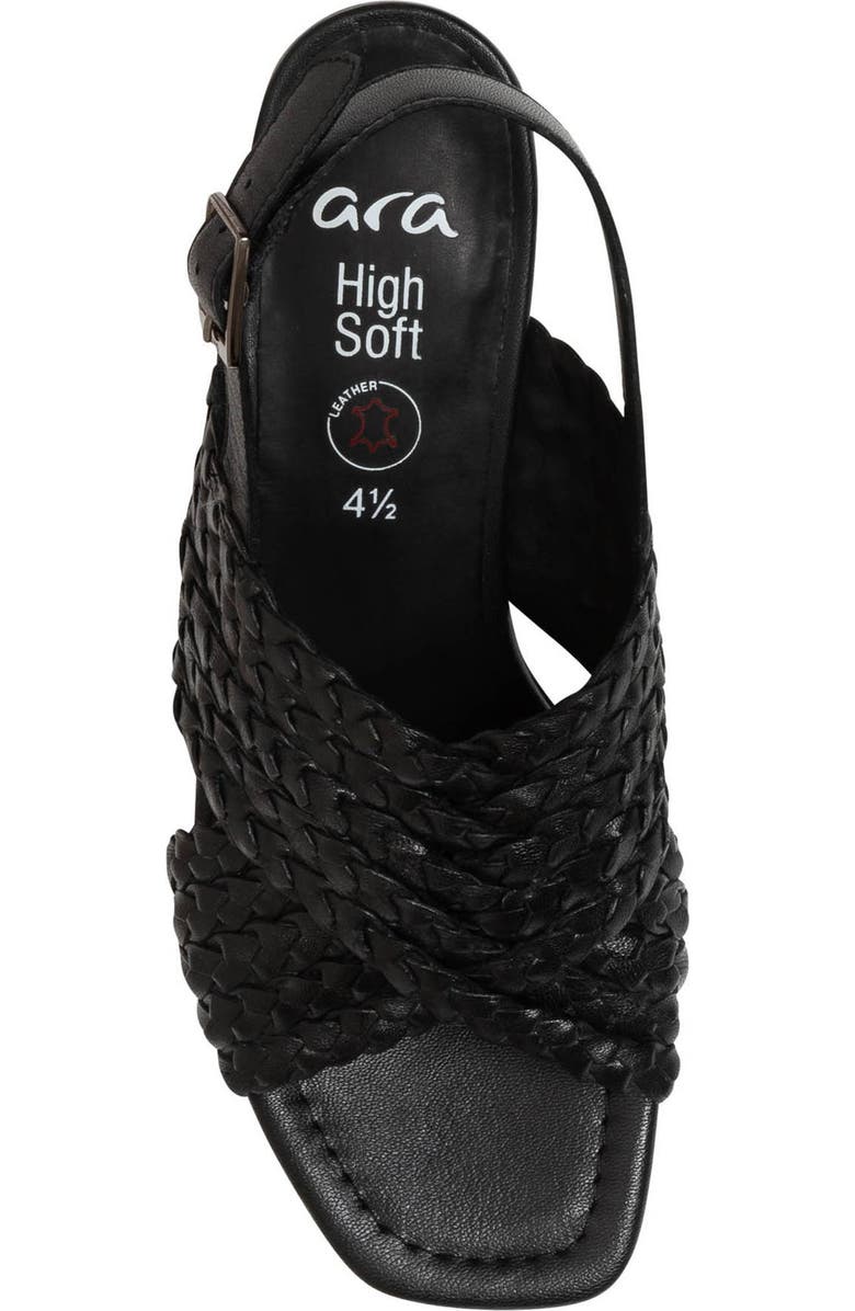 ara Benson Sandal, Alternate, color, Black Woven Leather