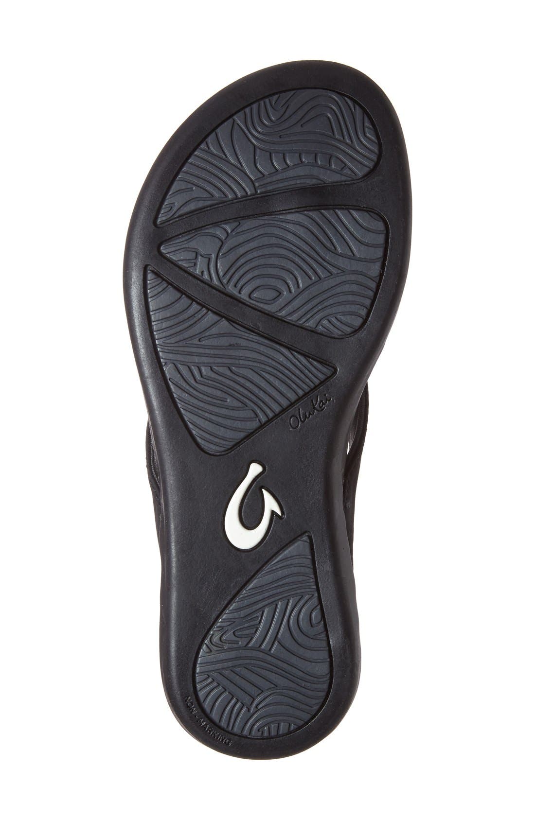 Ho Opio Flip Flop, Alternate, color, DARK SHADOW FAUX LEATHER