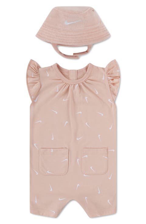 Essentials Romper & Terry Cloth Bucket Hat (Baby)