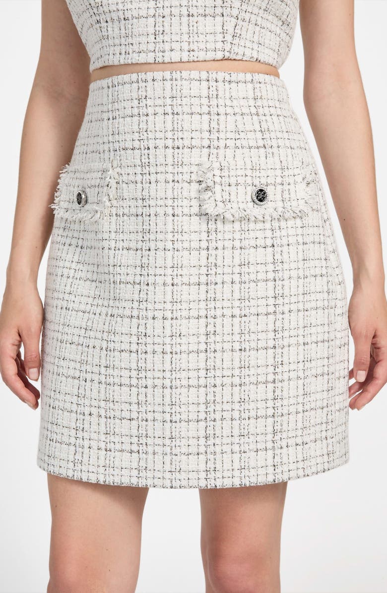 GUESS Anna Maria Tweed Miniskirt, Alternate, color, 