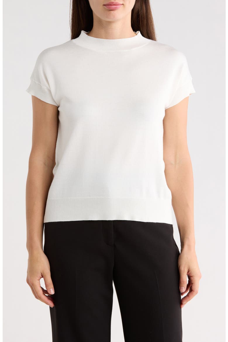 Short Sleeve Crew Sweater, Main, color, WHITE STAR