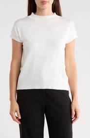 T Tahari Short Sleeve Crew Sweater