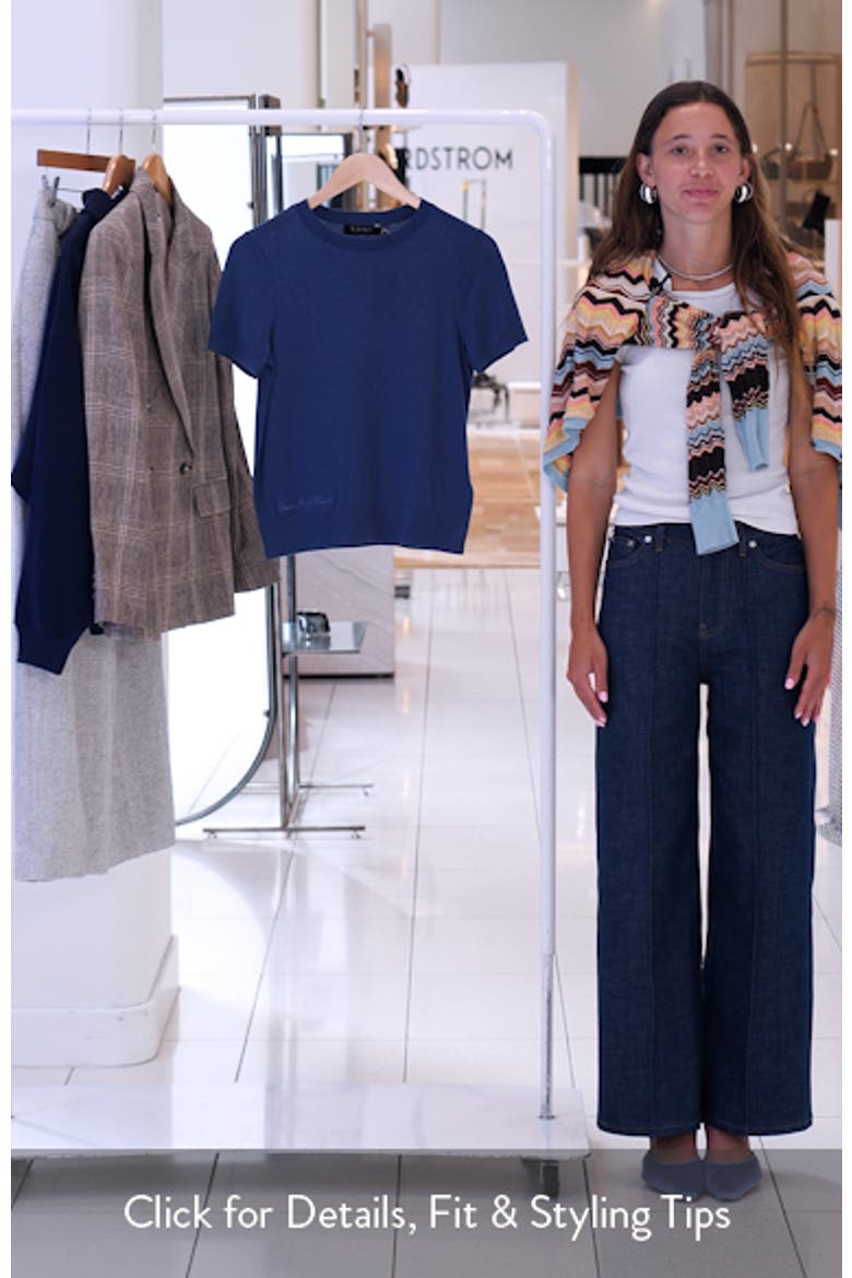 Short Sleeve Cotton Blend Sweater video