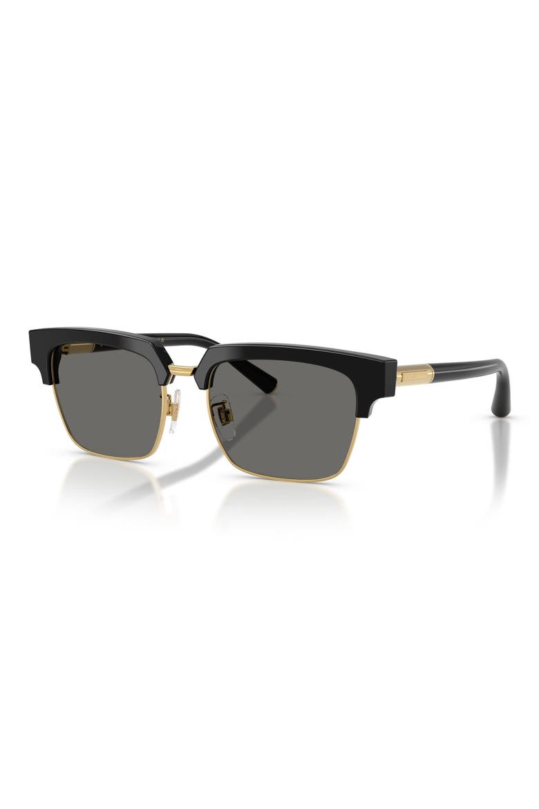 54mm Square Sunglasses, Alternate, color, BLACK / GREY