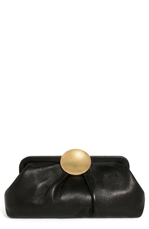 Aimee Kestenberg Full Circle Leather Frame Clutch In Black
