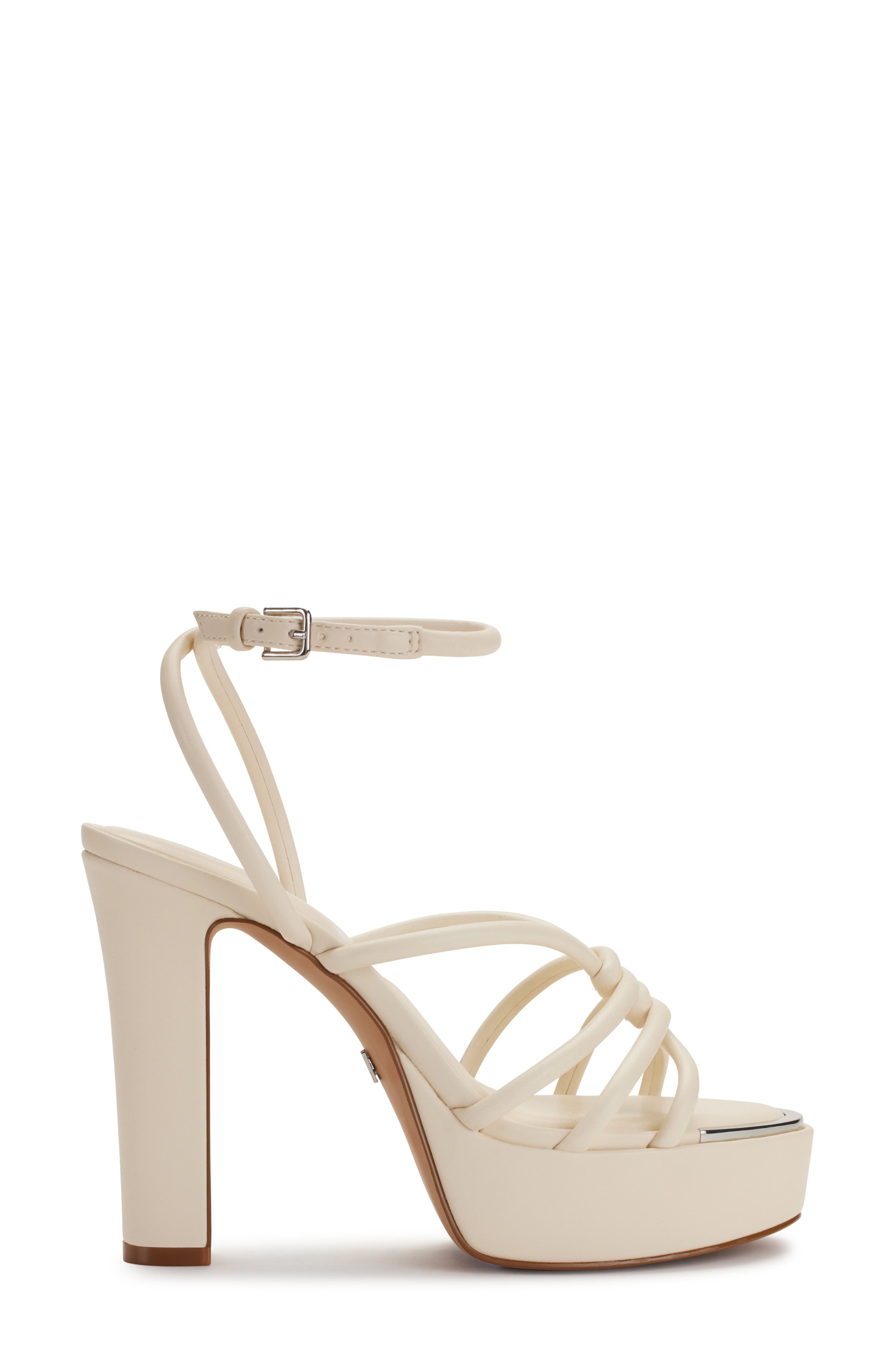 DKNY Delicia Ankle Strap Platform Sandal, Alternate, color, Silver